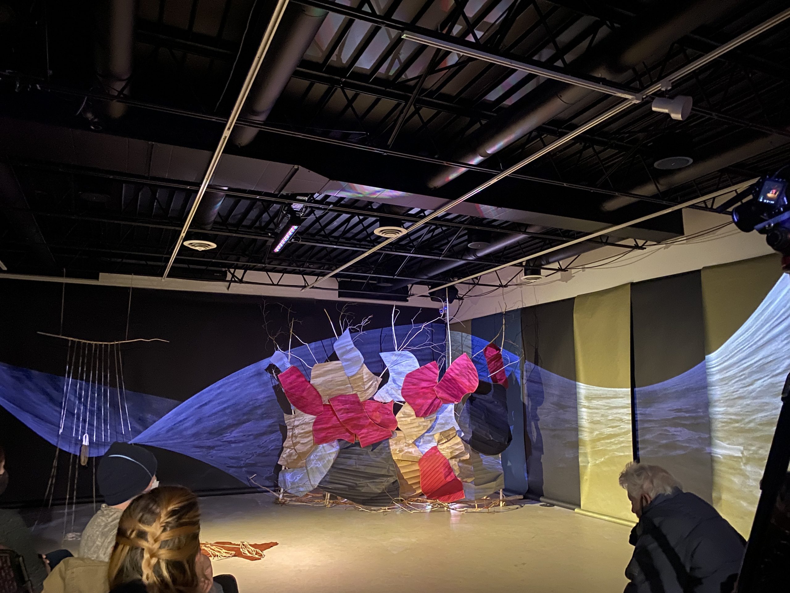 dance space with projection